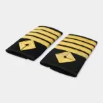 Merchant Marine Navy Epaulette 1-4 bar gold epaulete Bullion Braid Captain Chief officer shoulder Shipping epaulettes