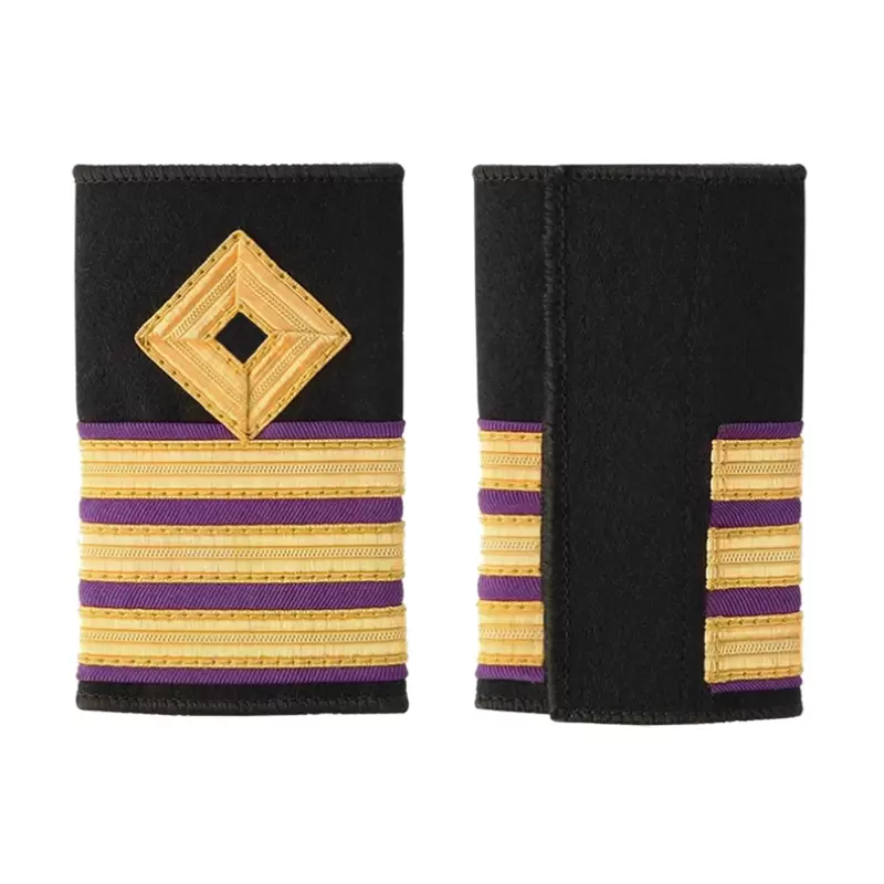 Merchant Marine Navy Epaulette 1-4 bar gold epaulete Bullion Braid Captain Chief officer shoulder Shipping epaulettes