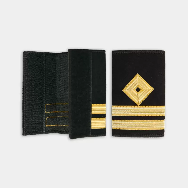 Merchant Marine Navy Epaulette 1-4 bar gold epaulete Bullion Braid Captain Chief officer shoulder Shipping epaulettes