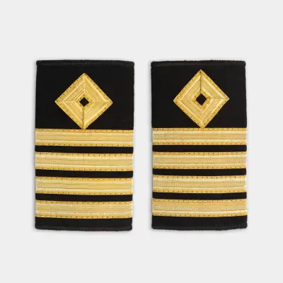 Merchant Marine Navy Epaulette 1-4 bar gold epaulete Bullion Braid Captain Chief officer shoulder Shipping epaulettes