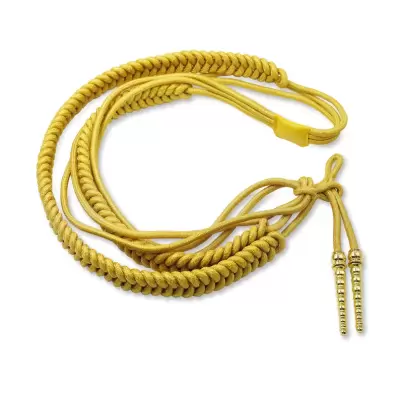 Gold Mylar Rope Aiguillette metal clip for Army Military Christmas uniform ornament Costume college
