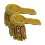 Gold Bullion Shoulder Epaulette With Fringe Embroidered Tassel Shoulder Board For Navy Army Military Uniform