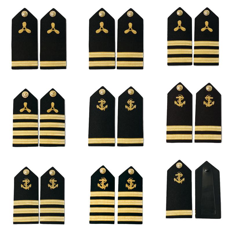 Military Shoulder Epaulette board Navy Capt Captain Rank Insignia Shoulder Shipping Strap Board Epaulette Seaman Costume Epaulet