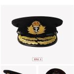 British big-brimmed hats, handmade tinsel gold embroidered hats, film and television props military fan collections