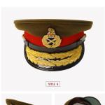 British big-brimmed hats, handmade tinsel gold embroidered hats, film and television props military fan collections