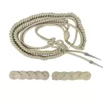 Uniform Silver Bullion Aiguillette for Military Army Costume Cosplay Performance Accessory